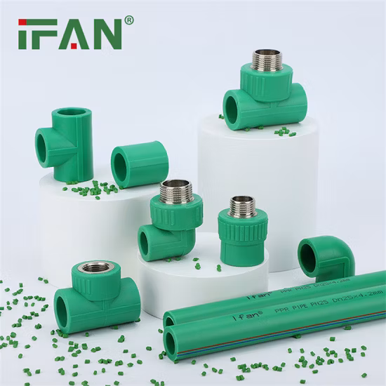 Ifan Pph Fittings Short Long Bridge Cross Crooked Bend Male Thread Pph Pipe Fitting